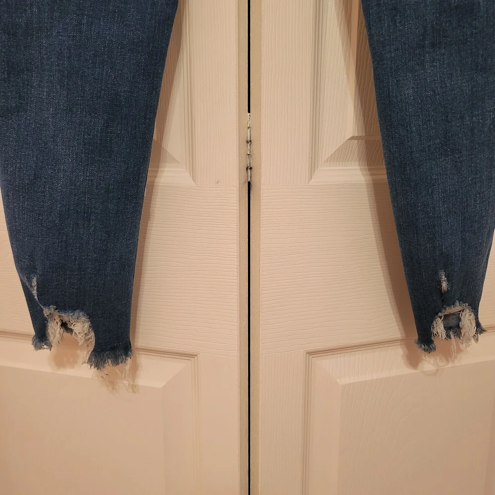 Express Denim Perfect High Rise Ankle Jeans - Blue